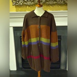 Wool striped sweater, NWT, 3X